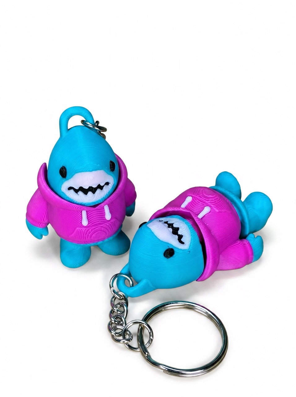 3D keychain Shark in a hoodie